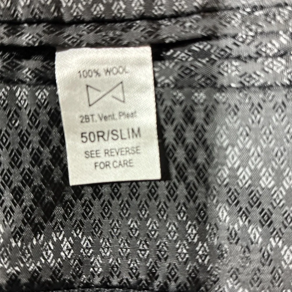 Combatant Gentlemen Charcoal Gray Tollegno 1900 Wool Blazer Mens 50R Slim